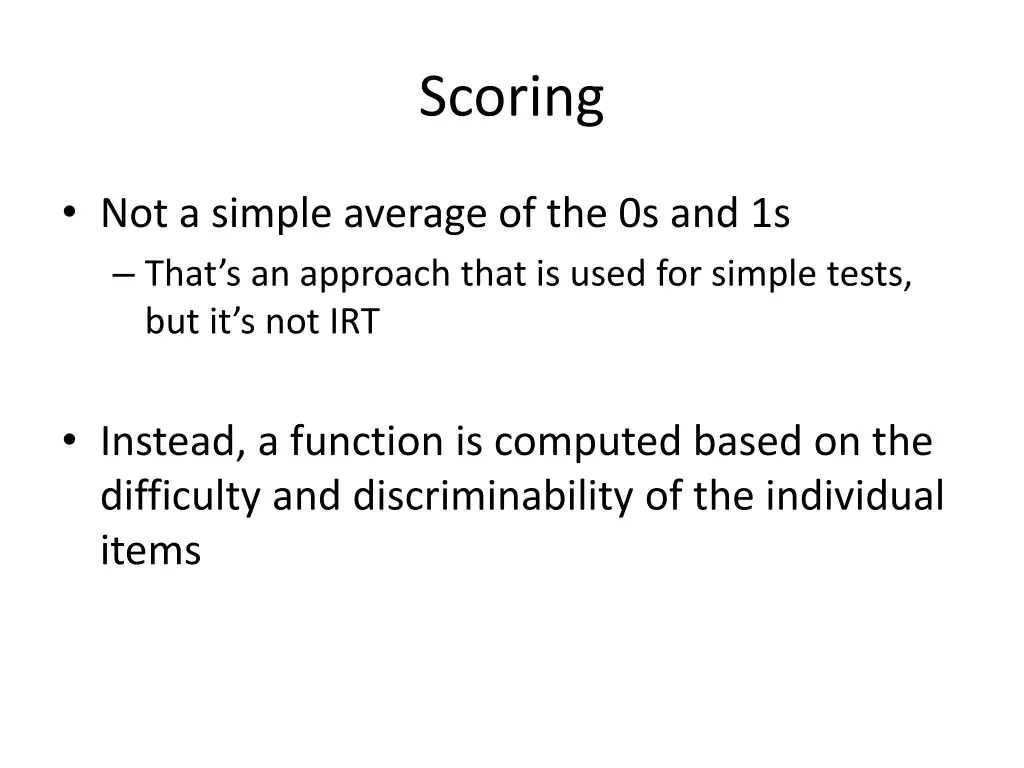 scoring