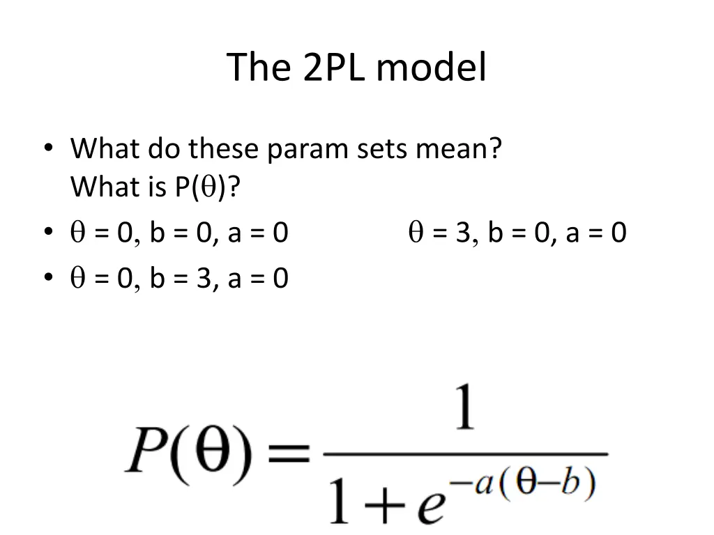 the 2pl model 2