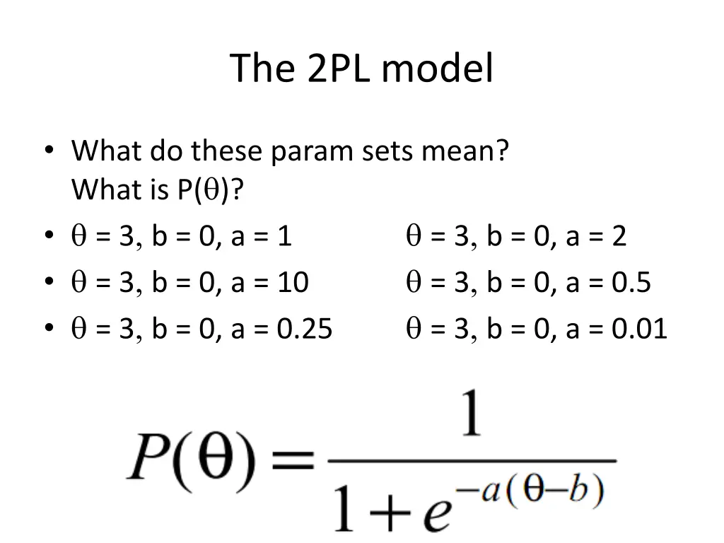 the 2pl model 4