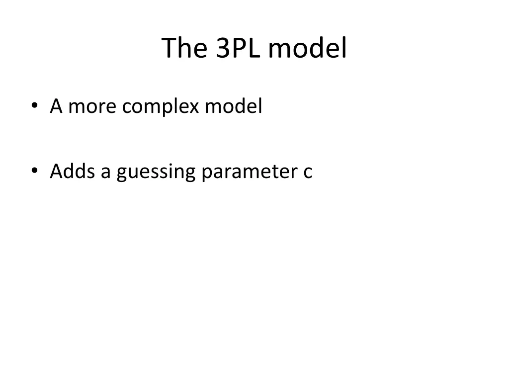 the 3pl model