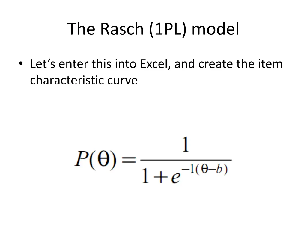 the rasch 1pl model 3