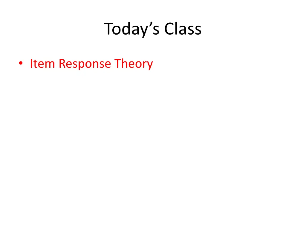 today s class