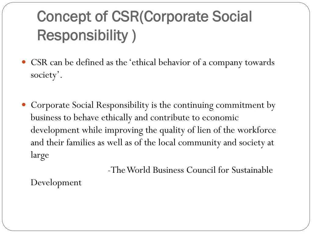 concept of concept of csr responsibility