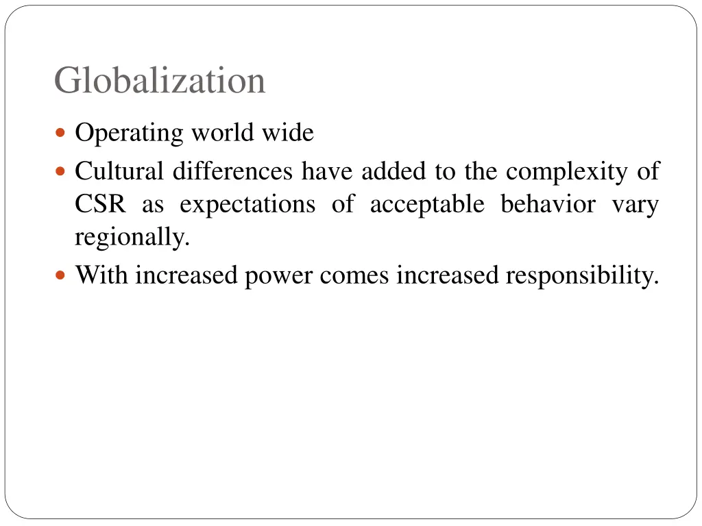 globalization