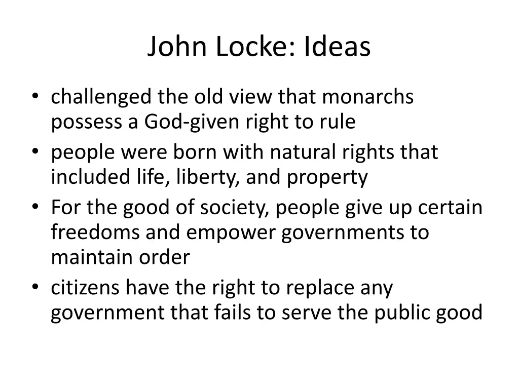 john locke ideas 1
