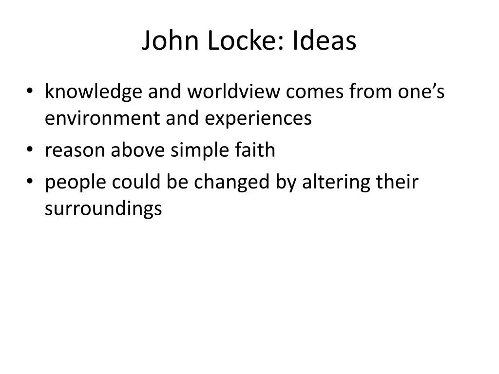 john locke ideas