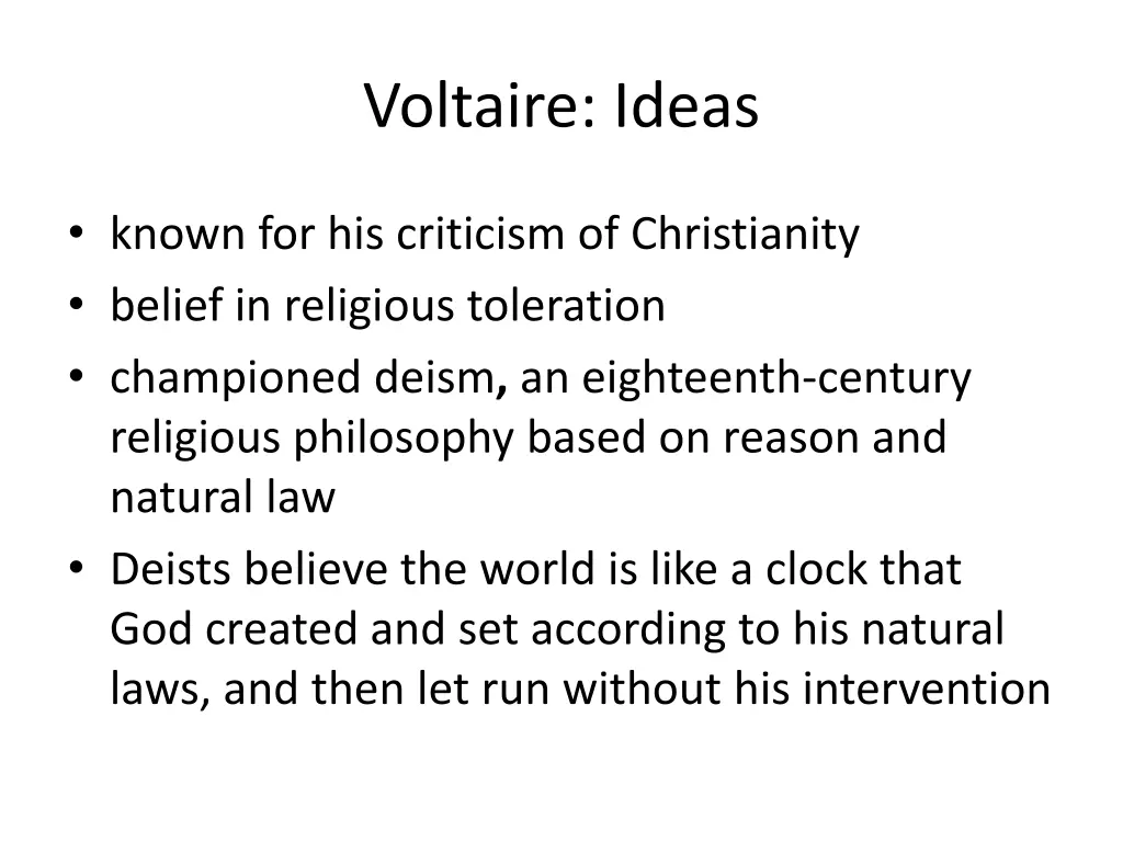 voltaire ideas