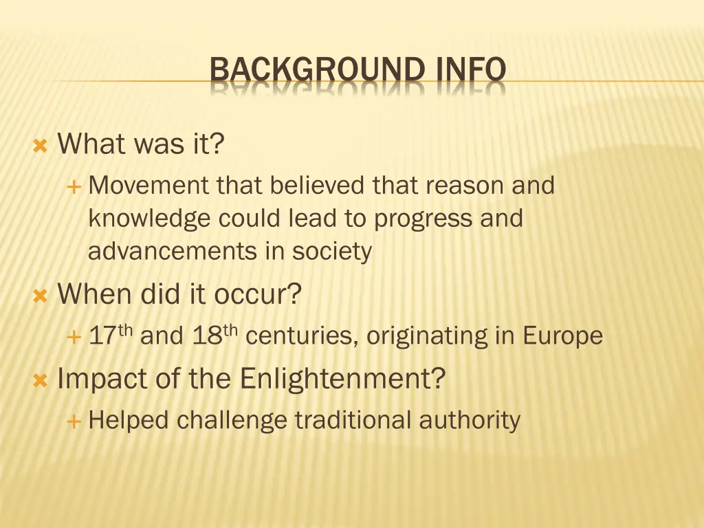 background info