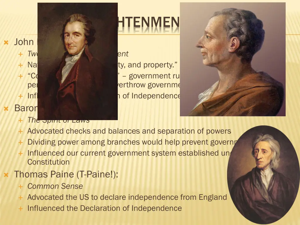key enlightenment thinkers