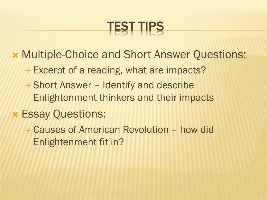 test tips