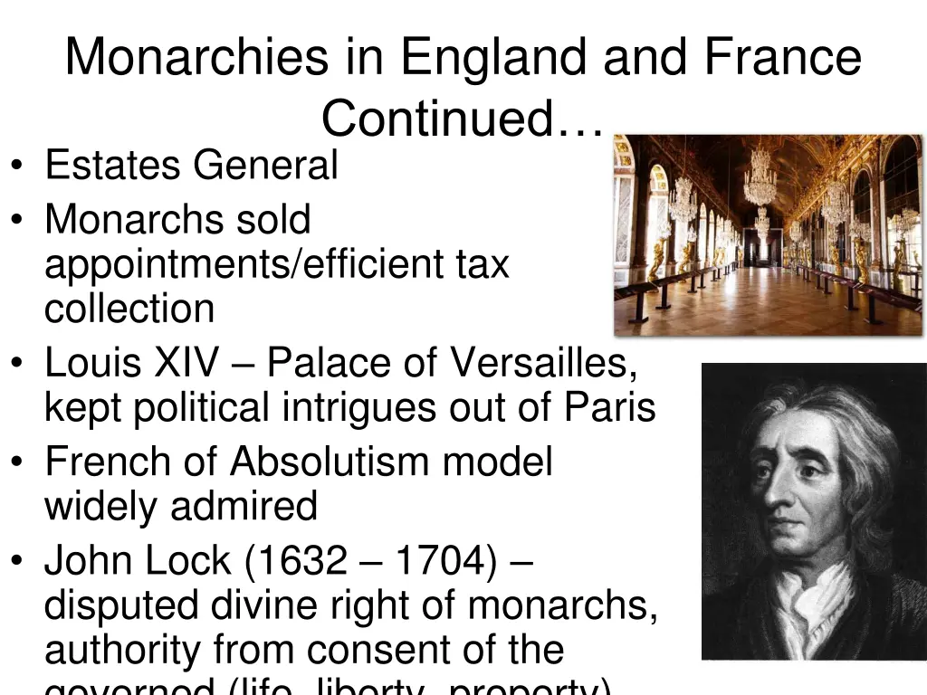 monarchies in england and france continued