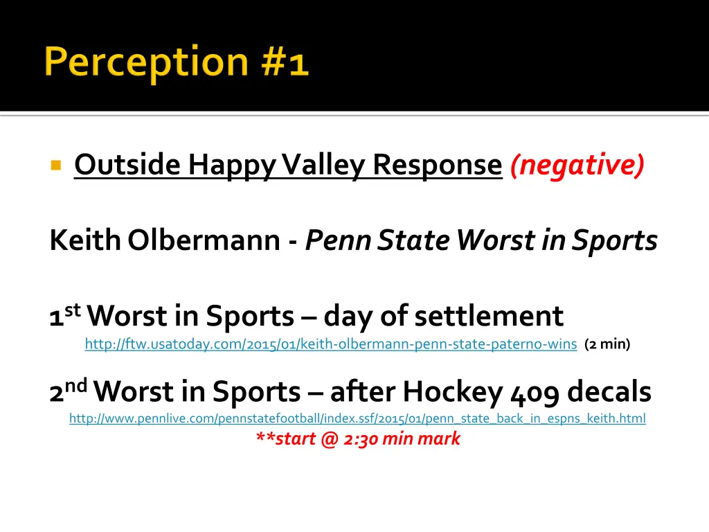 outside happy valley response negative