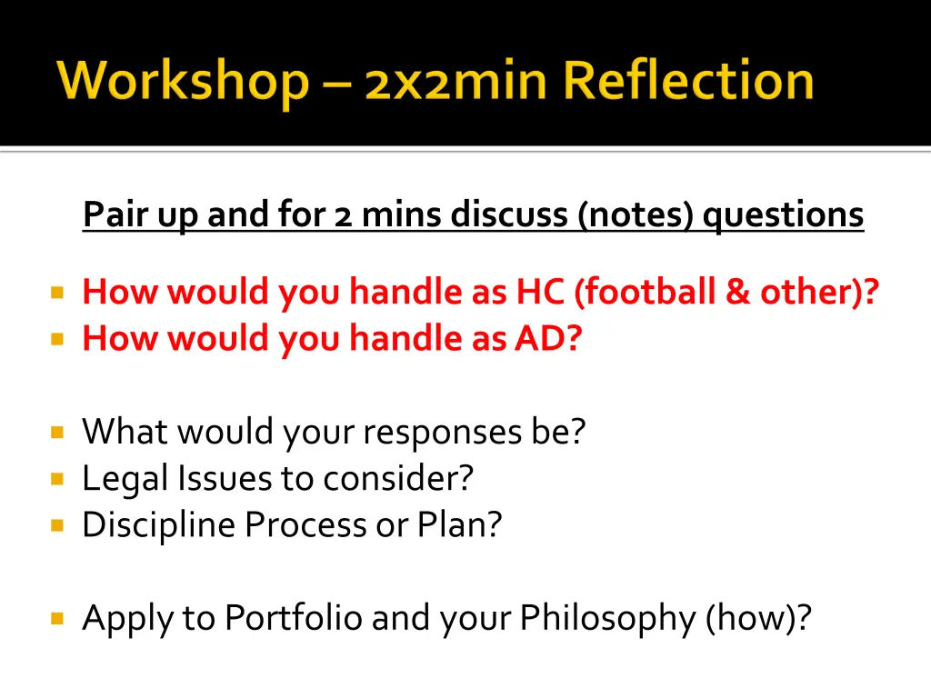 pair up and for 2 mins discuss notes questions