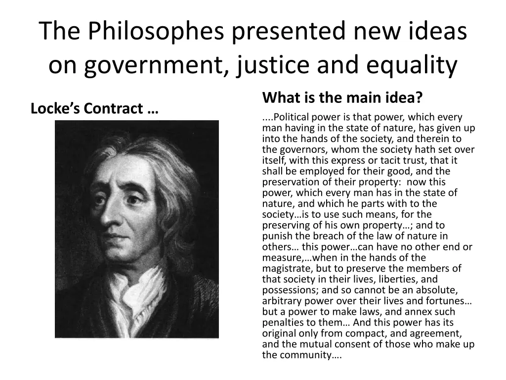 the philosophes presented new ideas on government