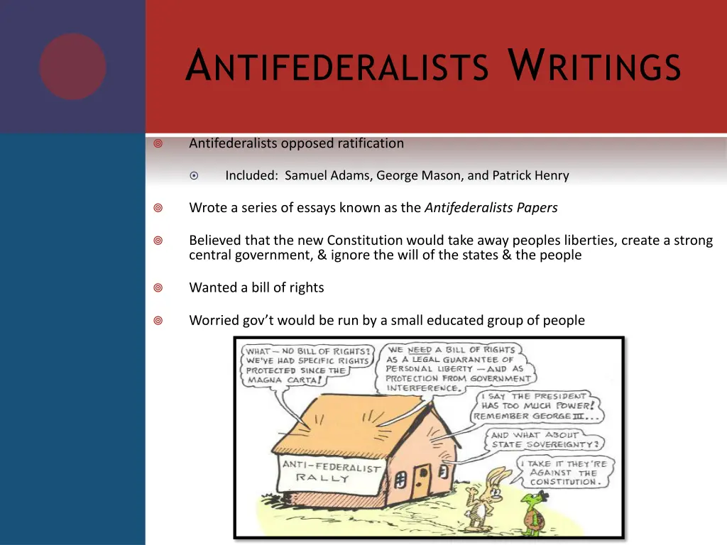 a ntifederalists w ritings