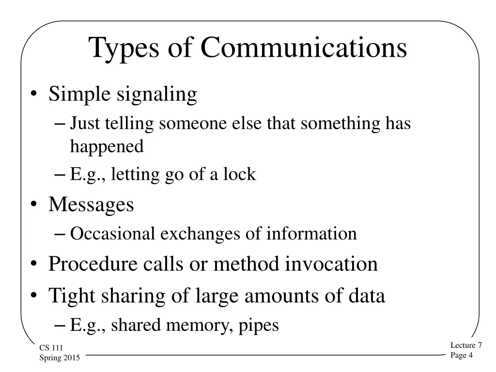 types of communications