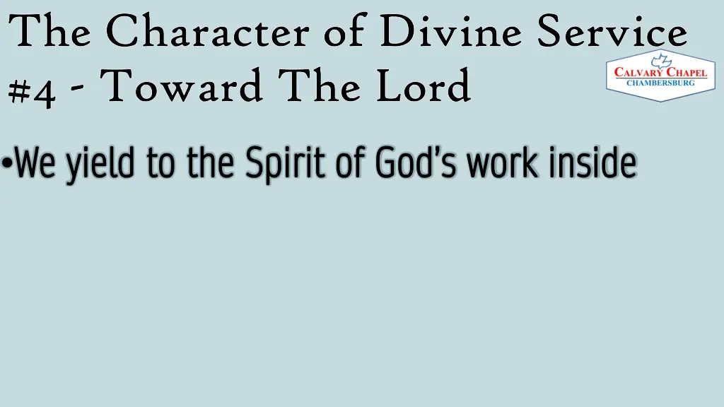 the character of divine service the character 5
