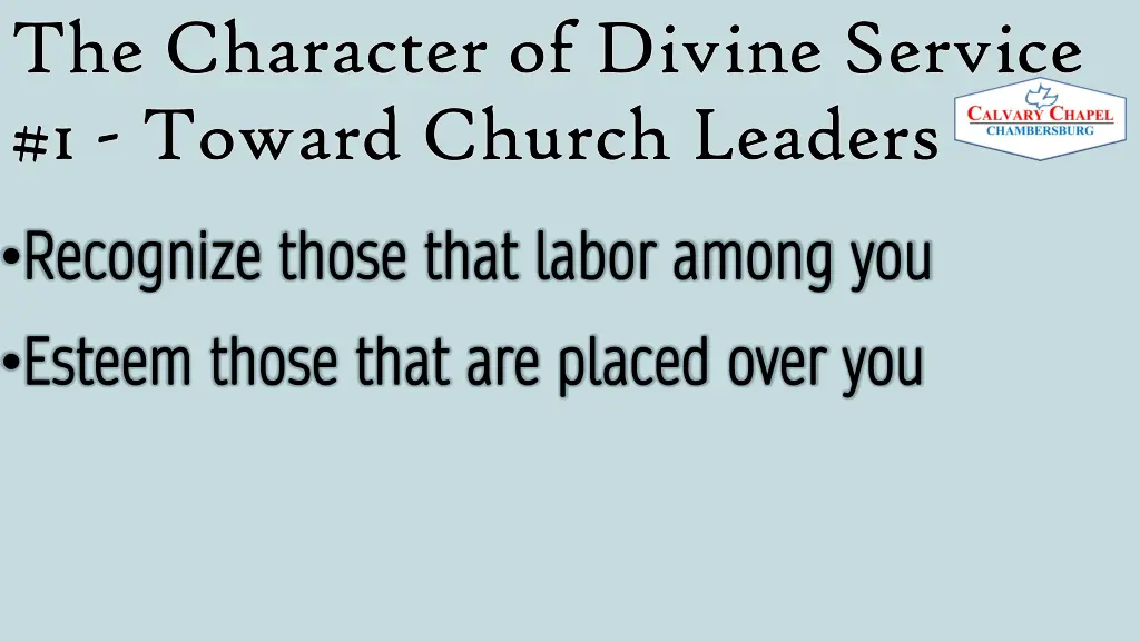 the character of divine service the character