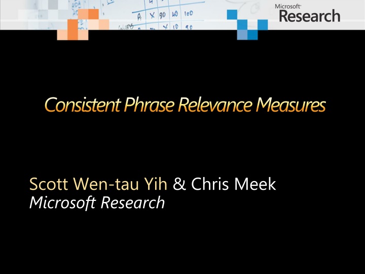 consistent phrase relevance measures