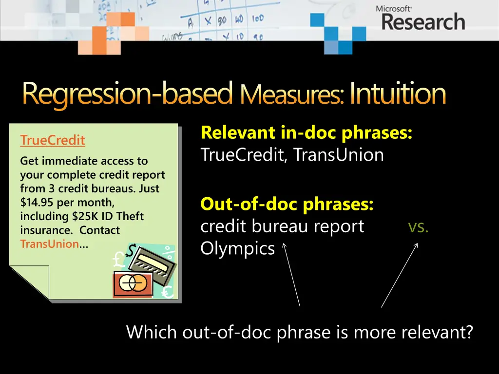 regression based measures intuition relevant