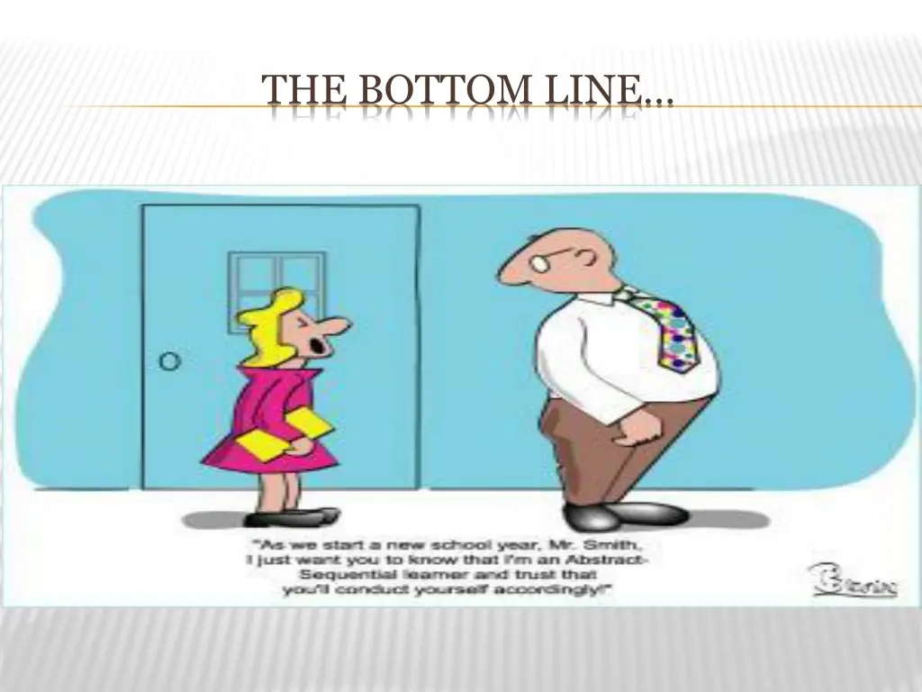 the bottom line