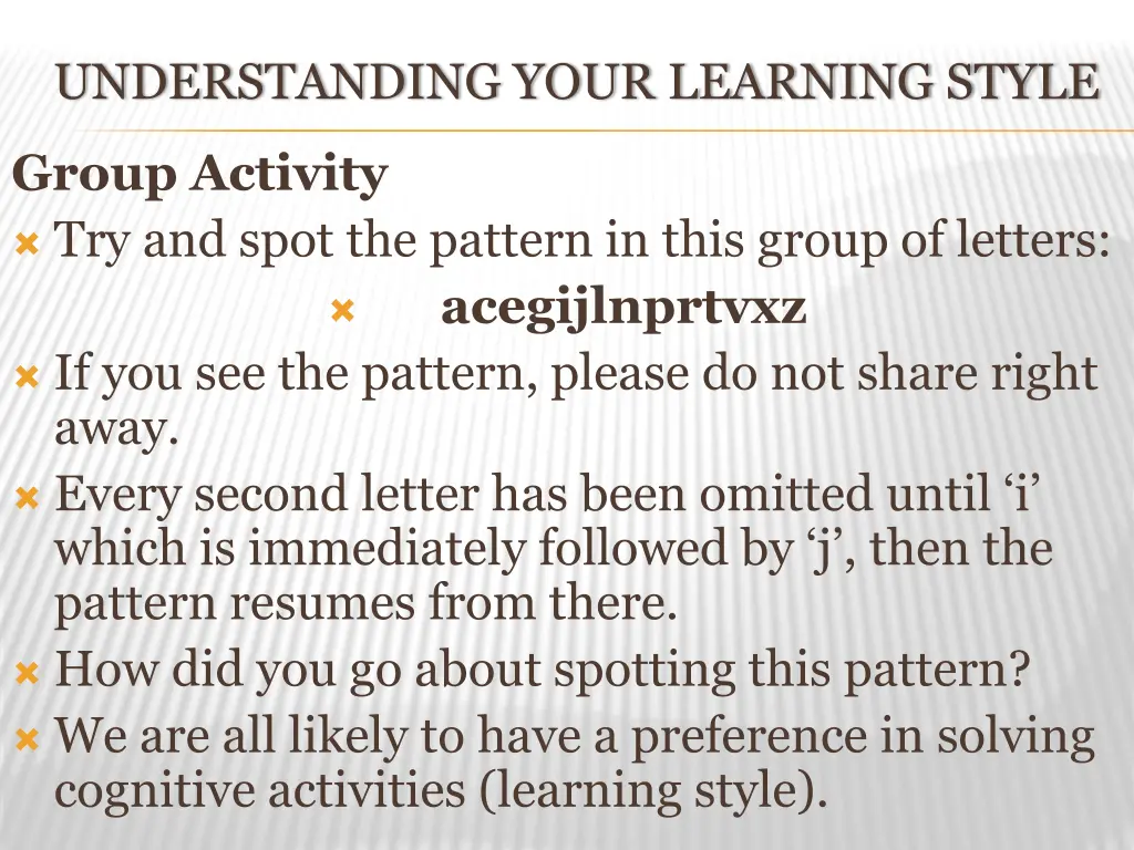 understanding your learning style 2
