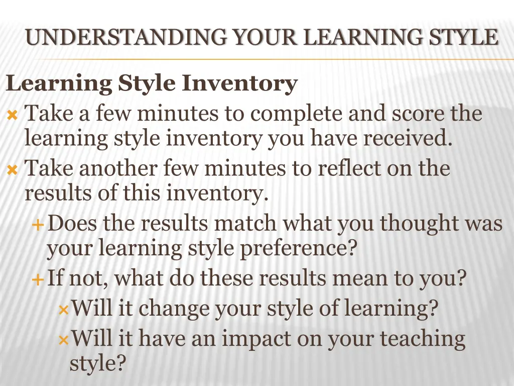 understanding your learning style 3