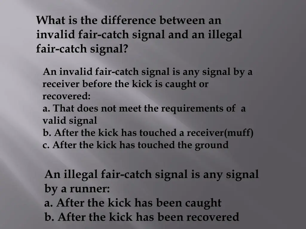 what is the difference between an invalid fair