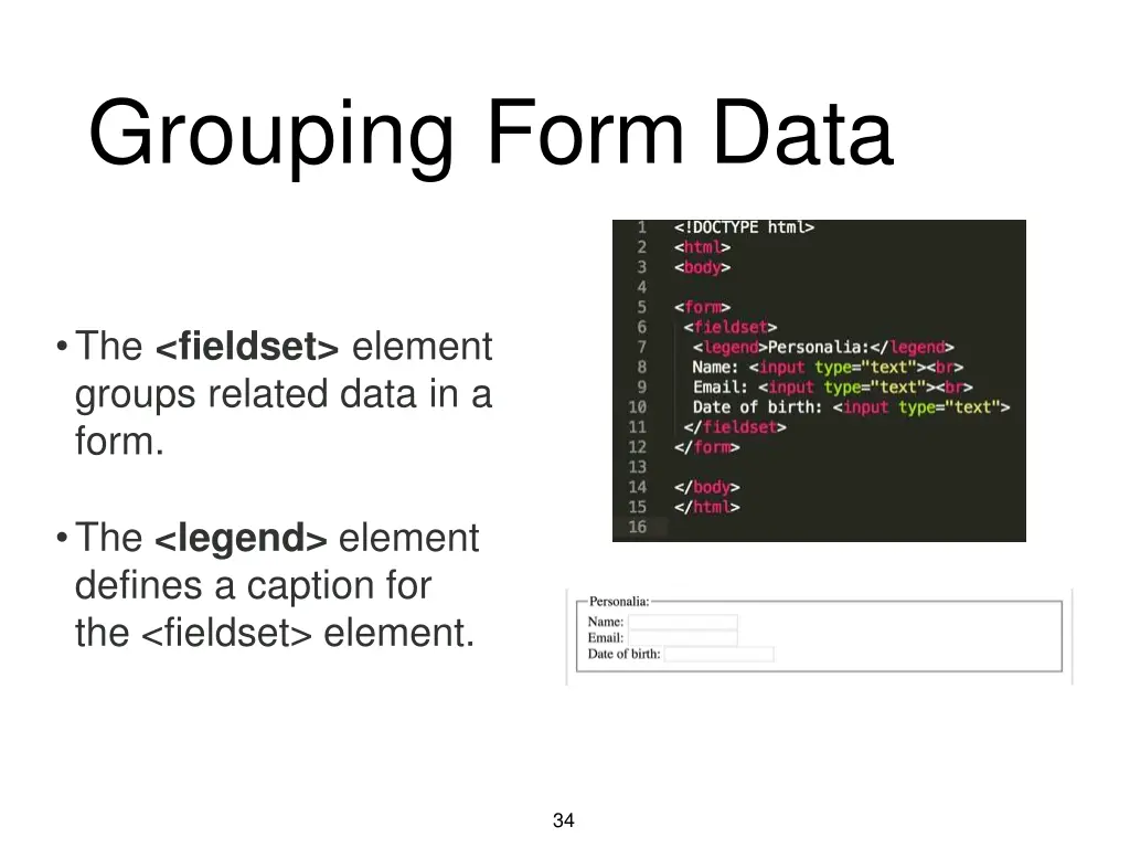 grouping form data