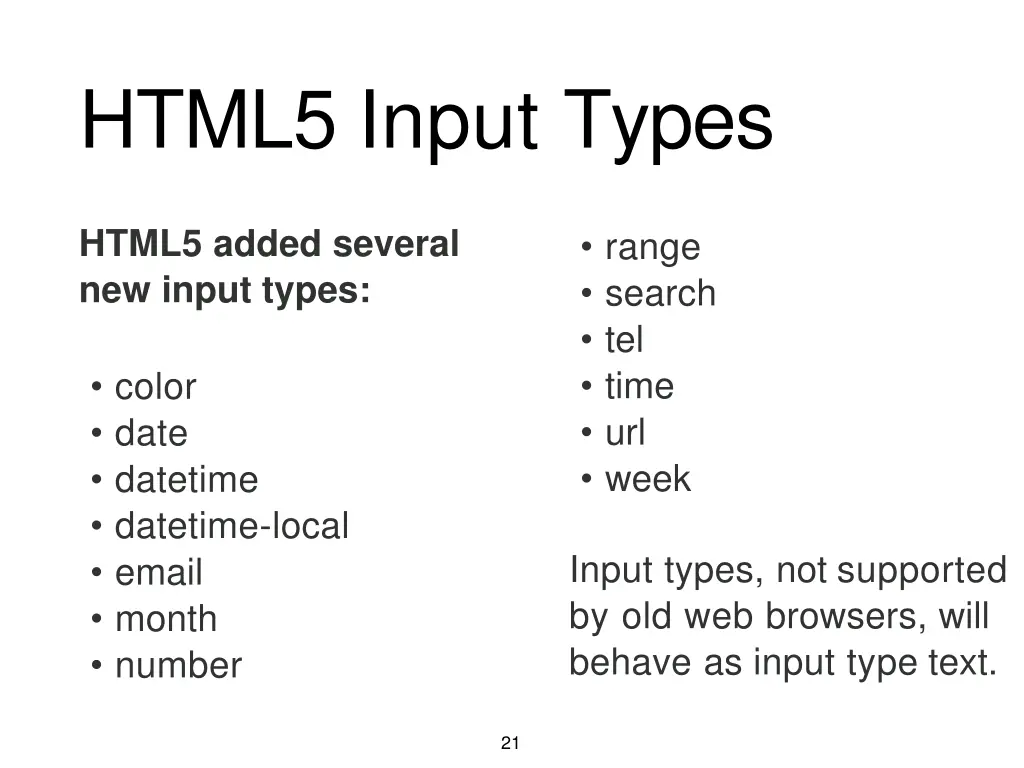 html5 input types
