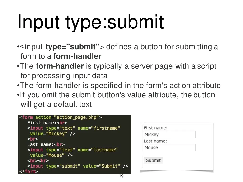 input type submit