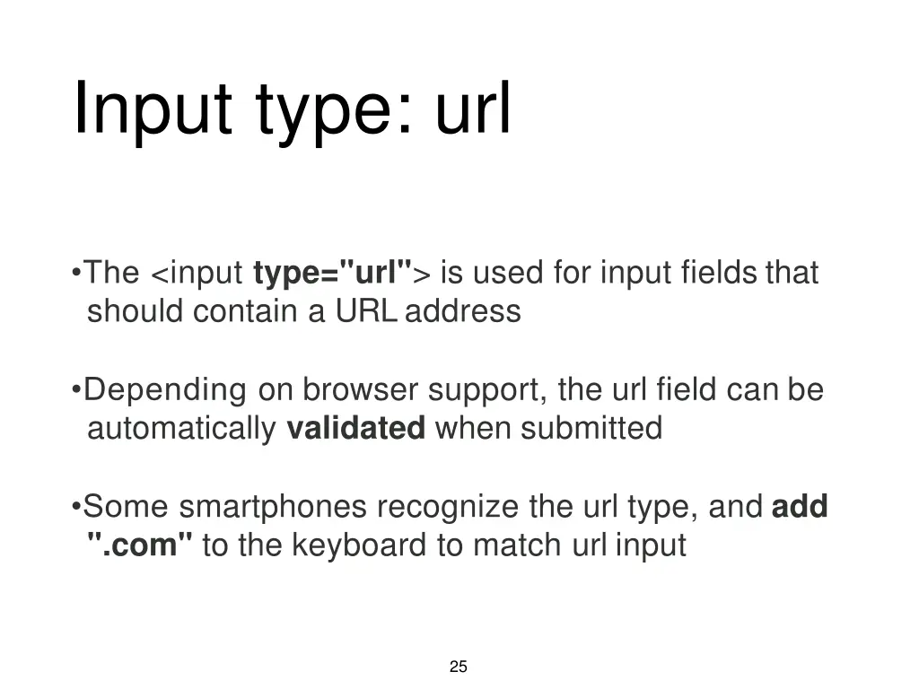 input type url