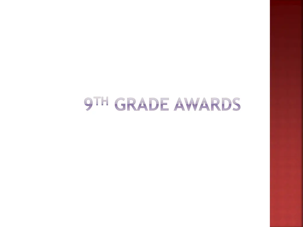 9 th grade awards