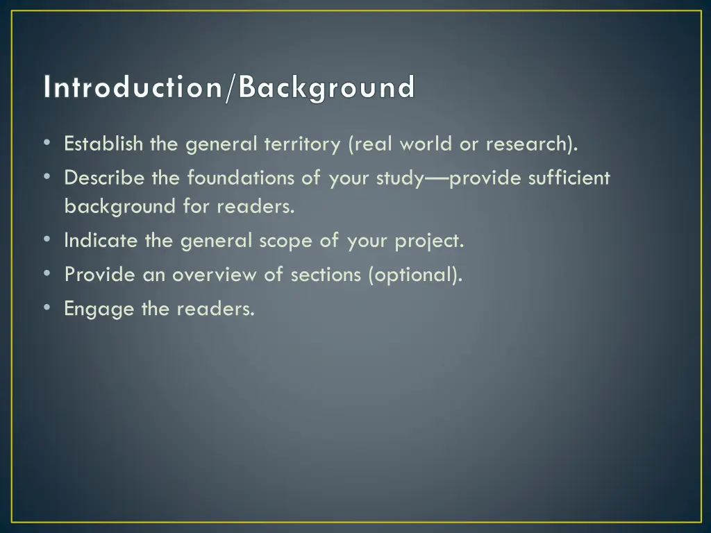 introduction background