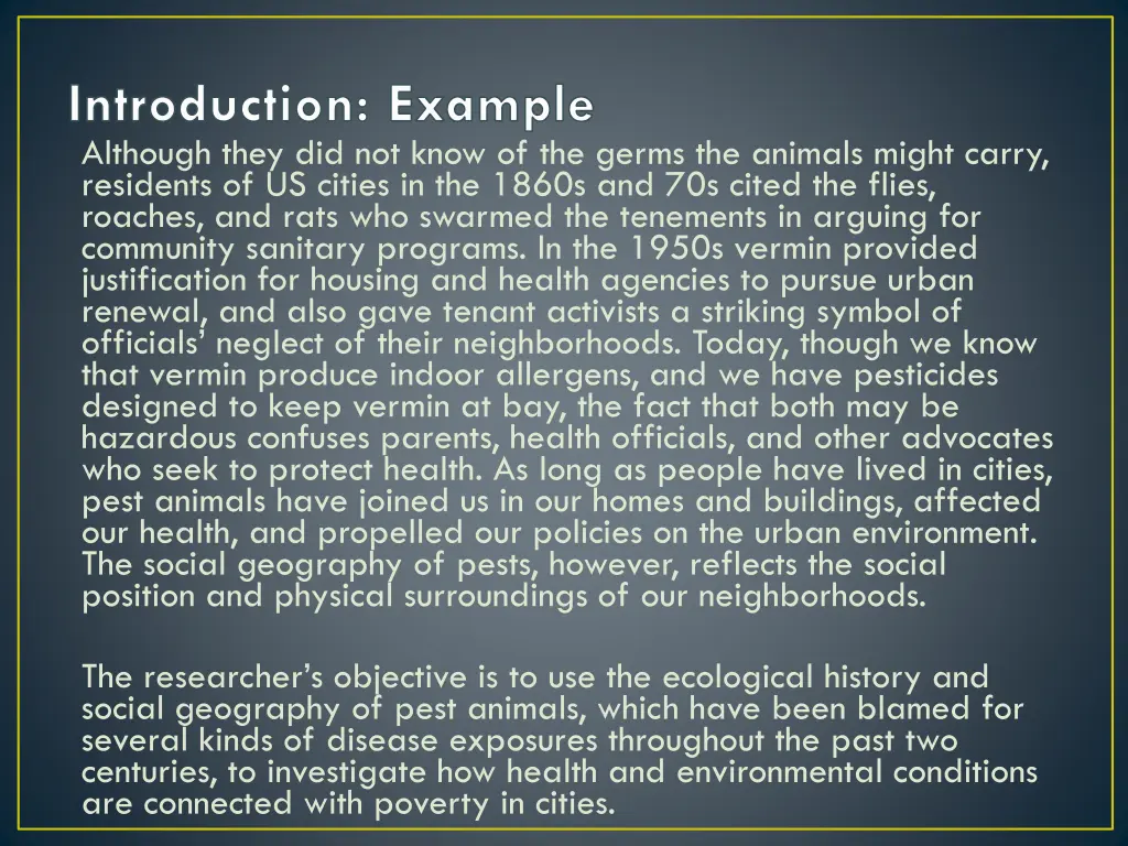 introduction example although they did not know