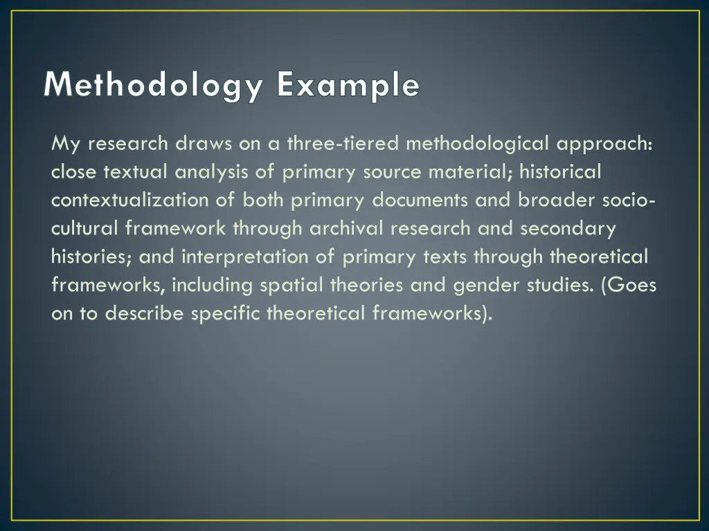 methodology example