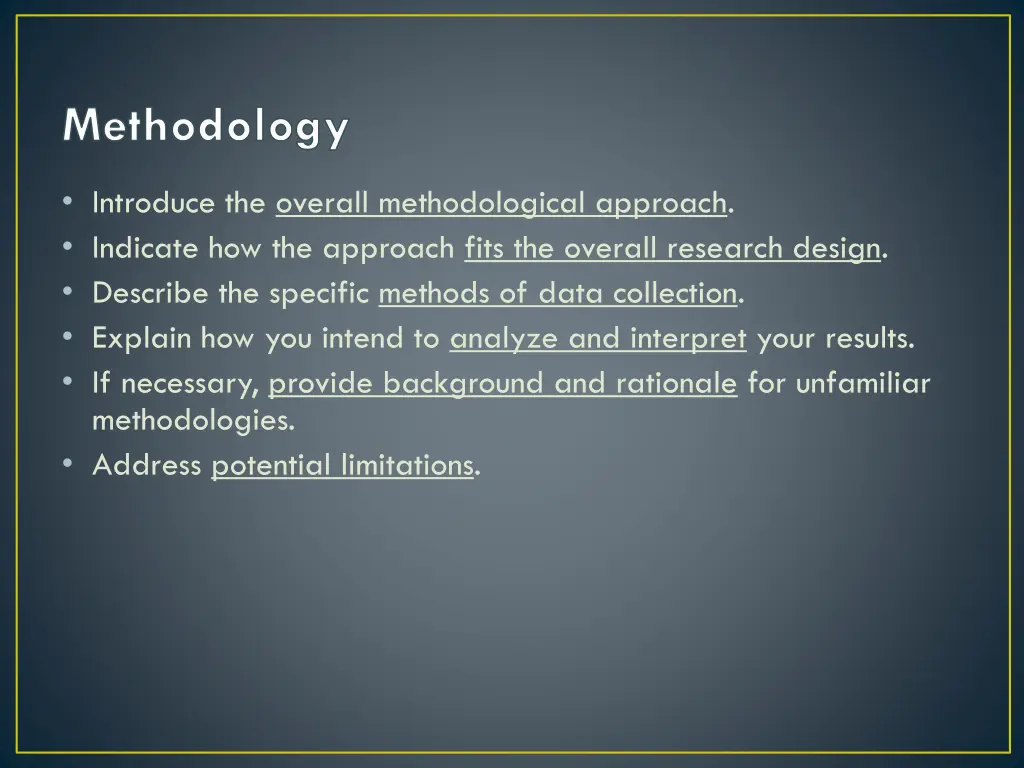 methodology
