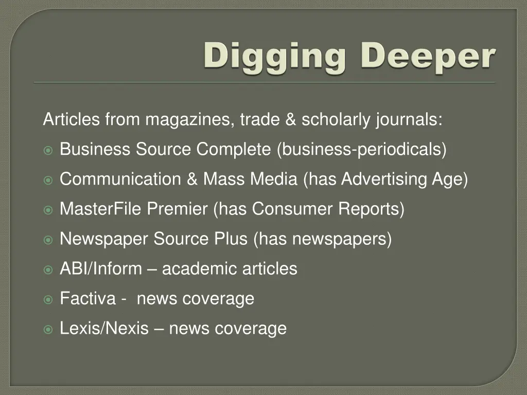 articles from magazines trade scholarly journals