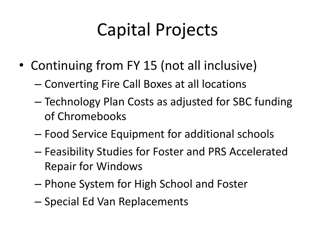 capital projects 1