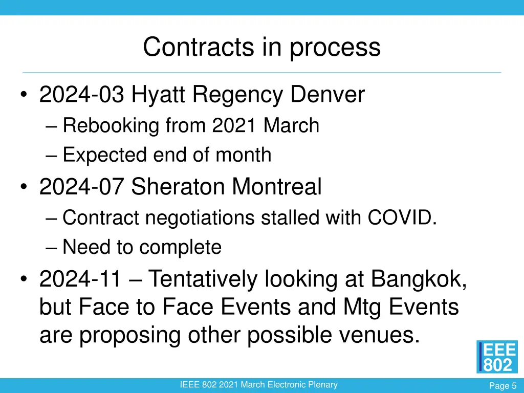 contracts in process