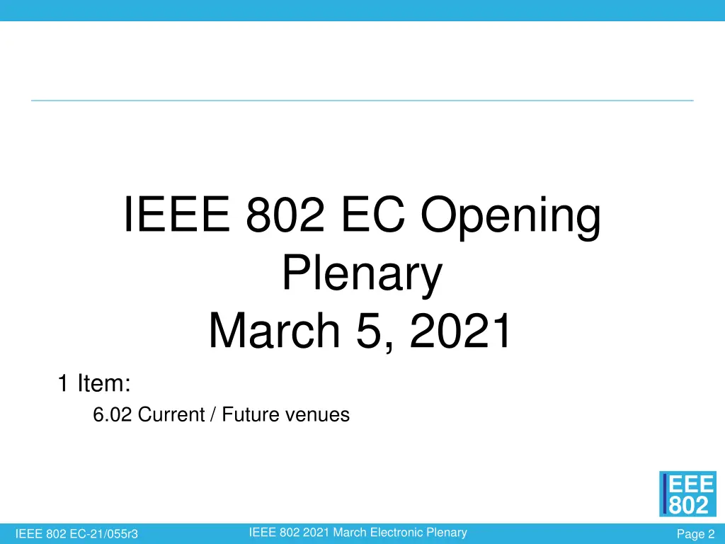 ieee 802 ec opening plenary march 5 2021 1 item