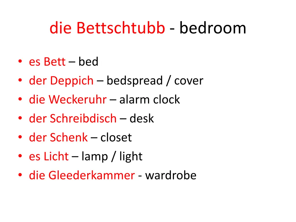 die bettschtubb bedroom