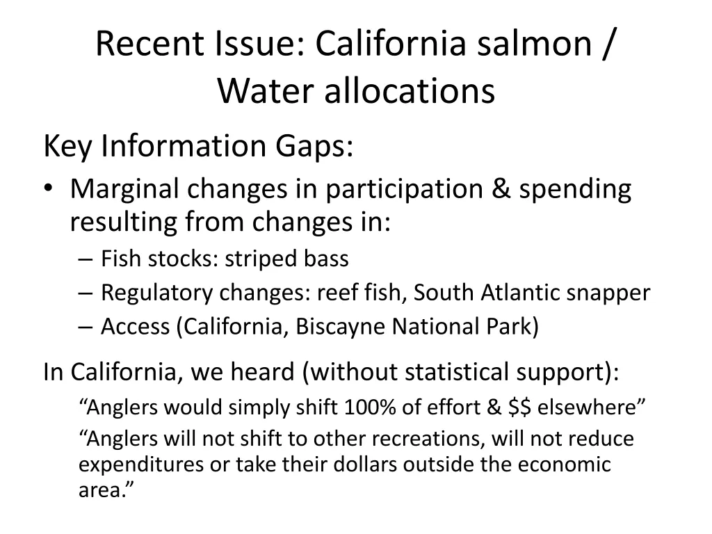 recent issue california salmon water allocations 1