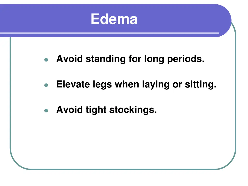 edema