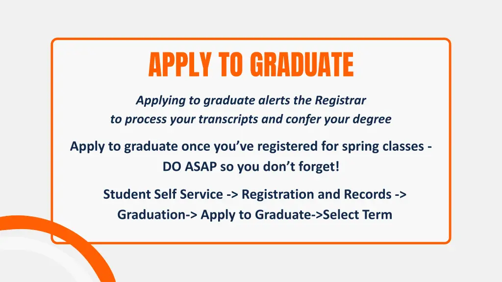 apply to graduate