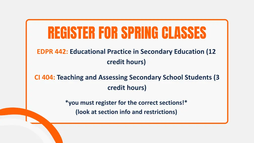 register for spring classes