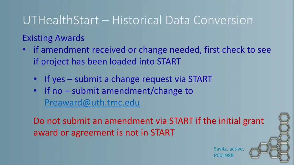uthealthstart historical data conversion
