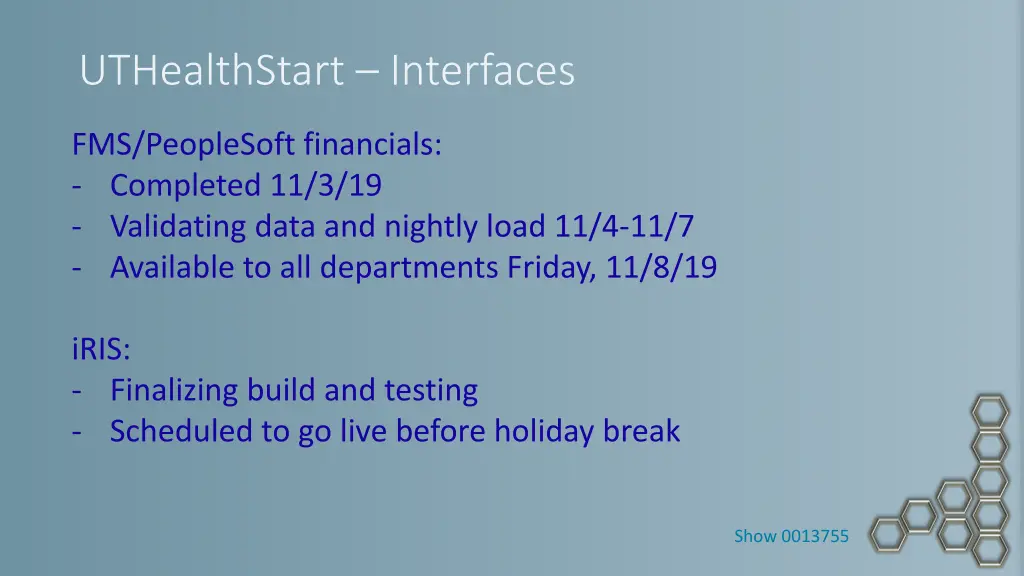 uthealthstart interfaces