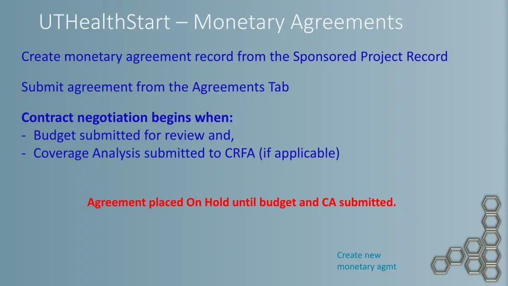 uthealthstart monetary agreements 1
