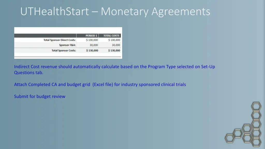 uthealthstart monetary agreements 4